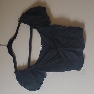 Black Ruffled Top